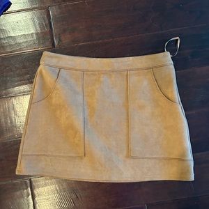 corduroy caramel color skirt.